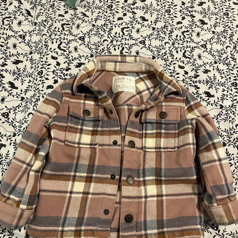 Little Co. Plaid Toddler Girl’s Shacket
